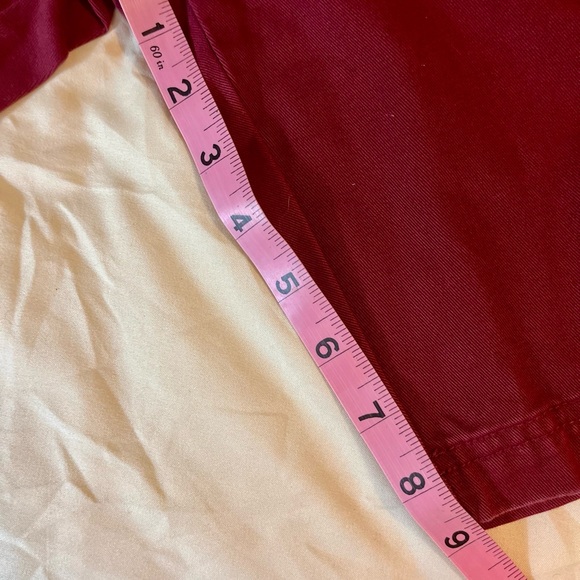 Abercrombie and Fitch Jean Shorts Men’s 36 Maroon Zipper New with Tags - Picture 10 of 16